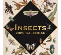 The Gifted Stationary 2026 Square Wall Calendar, Insects, 16-Month Arts & Antiques Theme Hanging Calendar with 180 Reminder Stickers, Month Planner for Home, or Creative Spaces, 12x12 In