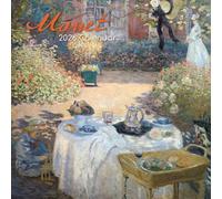 The Gifted Stationary 2026 Square Wall Calendar, Monet, 16-Month Arts & Antiques Theme Hanging Calendar with 180 Reminder Stickers, Month Planner for Home, or Creative Spaces, 12x12 In