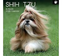 The Gifted Stationary 2026 Square Wall Calendar, Shih Tzu, 16-Month Animals Theme Hanging Calendar with 180 Reminder Stickers, Month Planner for Home, or Creative Spaces, 12x12 In