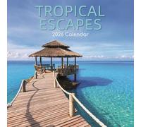 The Gifted Stationary 2026 Square Wall Calendar, Tropical Escapes, 16-Month Natural World Theme Hanging Calendar with 180 Reminder Stickers, Month Planner for Home, or Creative Spaces, 12x12 In