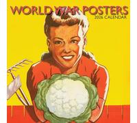 The Gifted Stationary 2026 Square Wall Calendar, World War Posters, 16-Month Arts & Antiques Theme Hanging Calendar with 180 Reminder Stickers, Month Planner for Home, or Creative Spaces, 12x12 In