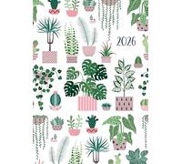 The Gifted Stationery Co. Ltd. 2026 A5 Padded Diary - Urban Garden, Includes ribbon marker. Week to view, Size: 8.5 x 6 x 0.8 inches