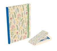 The Gifted Stationery Co. Ltd. Enchanted Garden A4 Notebook & Pen Set, Floral Design, Lined Journal with 2 Matching Pens, Gift Box Presentation