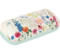 The Gifted Stationery Co. Ltd. Hard Shell Glasses Case with Cleaning Cloth - Floral Eyeglasses & Sunglasses Storage Case with Snap Closure (165 x 80 x 50mm) (Wild Harmony)