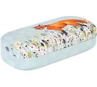 The Gifted Stationery Co. Ltd. Hard Shell Glasses Case with Cleaning Cloth - Floral Eyeglasses & Sunglasses Storage Case with Snap Closure (165 x 80 x 50mm) (Foxy Tales)