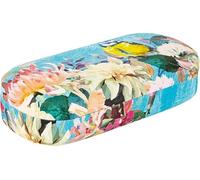 The Gifted Stationery Co. Ltd. Hard Shell Glasses Case with Cleaning Cloth - Floral Eyeglasses & Sunglasses Storage Case with Snap Closure (165 x 80 x 50mm) (Symphony)