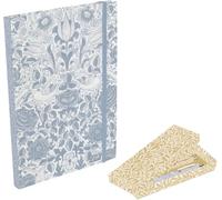 The Gifted Stationery Co. Ltd. Notebook and Pen Set, Elegant Collection (William Morris Willow & Rose A5 Multi)