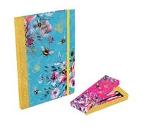 The Gifted Stationery Co. Ltd. Queen Bee A5 Notebook & Pen Set, Cute Bumblebee Design, Lined Journal with 2 Matching Pens, Gift Box Presentation