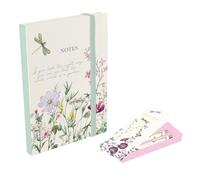 The Gifted Stationery Co. Ltd. Wild Harmony A6 Notebook & Pen Set, Floral Design, Lined Journal with 2 Matching Pens, Gift Box Presentation
