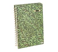 The Gifted Stationery Co. Ltd. William Morris Willow & Rose B5 Wiro Notebook - Spiral Bound Lined Notebook - Decorative William Morris Writing Journal for Work, School or Home 195 × 255 mm