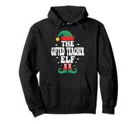 The Gifted Teacher Elf Funny Christmas Matching Family Pullover Hoodie