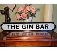 The Gin Bar Indoor Old Fashioned London Street Sign Bar Pub Drinking Alcohol