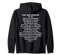 The Gin Prayer - Funny Botanical Cocktail Parody Zip Hoodie
