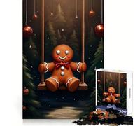 The Gingerbread Swing Jigsaw Puzzles 1000 Pieces for Teenagers Strong Logic Toy Home Activity Clear Edge Cherished Gift (38x26cm)
