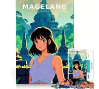 The Girl And The Temple Light for Adults 1000 Piece Jigsaw Puzzle Pure Logic Toy Peaceful Time Sharp Cut Heartfelt Gift (50x75cm)