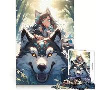 The Girl And The Wolf Jigsaw Puzzles for Teenagers 1000 Pieces Logic Sense Toy Calm Fun Smooth Edge Birthday Gift (38x26cm)