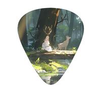 The girl by the river. Guitar picks in thin, medium, and thick sizes, 12-piece set, suitable for electric guitar and various instruments