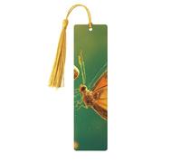 The Girl Gently Kissed The Butterfly Unique Double-Sided Artwork Printed Wooden Bookmarks, Artistic Book Accessories Birthday Presents for Men Women Presents for Book Lovers