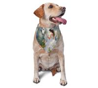 The Girl Led The White Horse Printed Graphic Pet Triangle Scarf For Dogs & Cats, Adjustable Cute Pet Bandana For & Photo Shoots