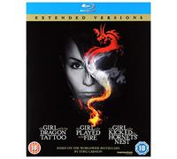 GIRL WITH DRAGON TATTOO PLAY FIRE KNOCKED HORNETS NEST EXTENDED TRILOGY Blu-ray