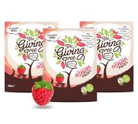 The Giving Tree Freeze Dried Raspberry Peices | 100% Natural Raspberries | Non-GMO, Gluten Free, Vegan Nutritional Snacks 100g Bag Pack of 3 (300g Total)