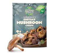 The Giving Tree Vacuum Fried Mushroom Veggie Crisps I Vegan, Gluten Free Nutritional Crisps (Pack of 6, Shitake Mushroom Salt & Pepper)