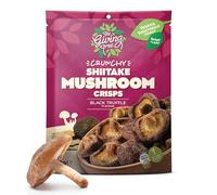 The Giving Tree Vacuum Fried Mushroom Veggie Crisps I Vegan, Gluten Free Nutritional Crisps (Pack of 6, Shitake Mushroom Black Truffle)