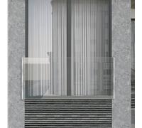 The Glass Warehouse Aluminium Anodised Toughened Laminate Glass Juliet Balcony & Top Mount System 2100mm X 1100mm