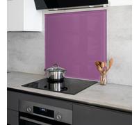 The Glass Warehouse Passion Flower Purple Toughened Glass Kitchen Splashback - 650mm X 600mm