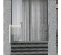 The Glass Warehouse White Toughened Laminate Glass Juliet Balcony & Top Mount System 1300mm X 1100mm