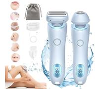 The Glide Pro 3.0 Razor for Women, Dusk Razor for Women, Dusk Collection Razors, 2 in 1 Wet Dry Electric Lady Shaver, Gentle On Skin, for Leg Arm Underarm Bikini Area (Blue)