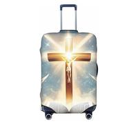 The Glorious Cross and The Holy Book Elastic Travel Luggage Cover Suitcase Protector, Print Suitcase Baggage Cover Anti-Scratch