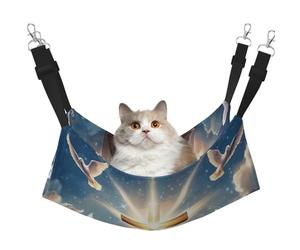 The Glorious Cross And The Holy Book Printed Pet Hammock - Sleeping Hammock For Cats, Rabbits, Ferrets, Puppies, Small Animals