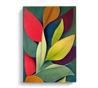 The Glorious Leaves Canvas Print | Gallery Wrapped 30mm Frame Wall Art | 30x20 inches | Ready to Hang | Modern Floral Picture | Living Room Bedroom Lounge Office