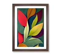 The Glorious Leaves Framed Wall Art Print A2 Walnut