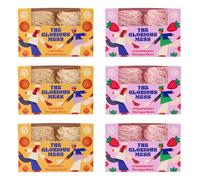 The Glorious Mess Meringue Nests Bundle - 6 Boxes (24 Meringues) Mixed Strawberry Caramel Flavours - Handmade British Premium Desserts - Luxury Gift Set - Gluten Free Sweet Treats Collection