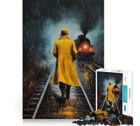 The Glow on The Tracks 1000 Piece Jigsaws for Teenagers Puzzle Wise Think Toy Simple Fun Tight Cut Santa Wish Pick (38x52cm)