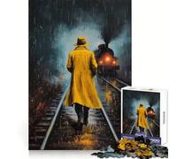 The Glow on The Tracks 1000 Pieces Jigsaw Puzzles for Teenagers Cognitive Toy Gentle Leisure Pattern Assembly Fine Art Piece (50x75cm)