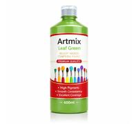 The Glowhouse Artmix Tempera Paint 600ml - Ready Mixed High Pigment Paint - Smooth, Fast Drying, Excellent Coverage - Ideal for Schools, Crafts, Artists & Hobby Use (Leaf Green)