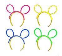 The Glowhouse Bunny Ears (Mixed), 5 x One-Size-Fits-All Headbands & 10 x Glow Sticks, Unisex-Adults, Multicolor, Costume Headwear