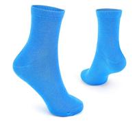 The Glowhouse Casual Dress Socks for Men, Bright Neon Solid Colour, Comfortable Crew Socks, Rock n Roll Fancy Dress, Ideal Gifts for Men (Blue)