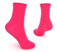 The Glowhouse Casual Dress Socks for Men, Bright Neon Solid Colour, Comfortable Crew Socks, Rock n Roll Fancy Dress, Ideal Gifts for Men (pink)