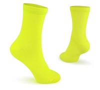 The Glowhouse Casual Dress Socks for Men, Bright Neon Solid Colour, Comfortable Crew Socks, Rock n Roll Fancy Dress, Ideal Gifts for Men (Yellow)