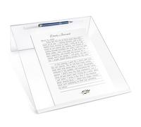 The Glowhouse Premium Clear Acrylic Ergonomic Drawing Board, Writing Slope, Anti Slip, Extra Wide, 20 Degree Angle Improve Posture, with brush or Pen Holder