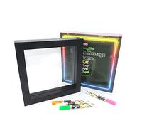 The Glowhouse Premium Light Up LED Neon Message Frame Memo Board Including 4 Neon Pens