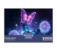 The Glowing Butterfly And Dandelion Jigsaw Puzzles for Adults Interesting Puzzles 1000 Pieces Impossible Puzzle Home Decoration Gifts 38x26cm/1000pcs