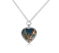 The Glowing Christmas Tree Urn Necklaces for Ashes Personalized Human Pet Cremation Jewelry Customized Keepsake Locket Pendant with Filling Kit Memorial Gift for Dog Cat Lover Women Men(Heart)