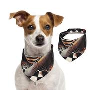 The Glowing White owl Pet Scarf Dog Bandanas Spring Summer Soft Cotton Puppy Scarfs Adjustable Accessories for Small Medium Large Girl Boy Pup Small