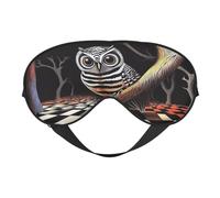 The Glowing White owl Soft Eye Mask for Sleeping - Ideal for Women Men and Travel, Comfortable & Adjustable, Perfect for Indoor/Outdoor Use