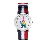 The Gnome and Weeds Braided Strap Wrist Watches | Minimalist Three-Hand Wristwatch Quartz Watch for Men Women Gift